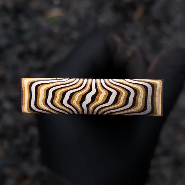 Четырёхцветное мокуме Danilchenco Custom-Steel 37×21×8 мм