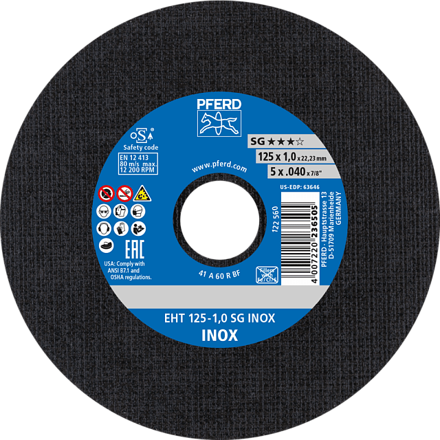 Круг отрезной Pferd ЕНТ 125-1,0 SG INOX